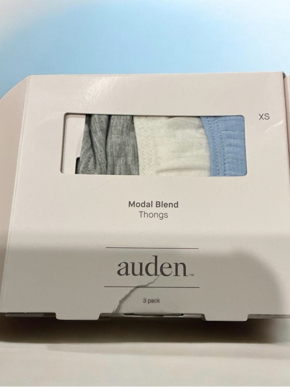 Buy one get one 50% off Modal Blend Thongs - Gray, White & Light Blue (3-Pack)